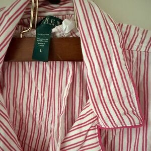 Pink and White Ralph Lauren Green label sleep set